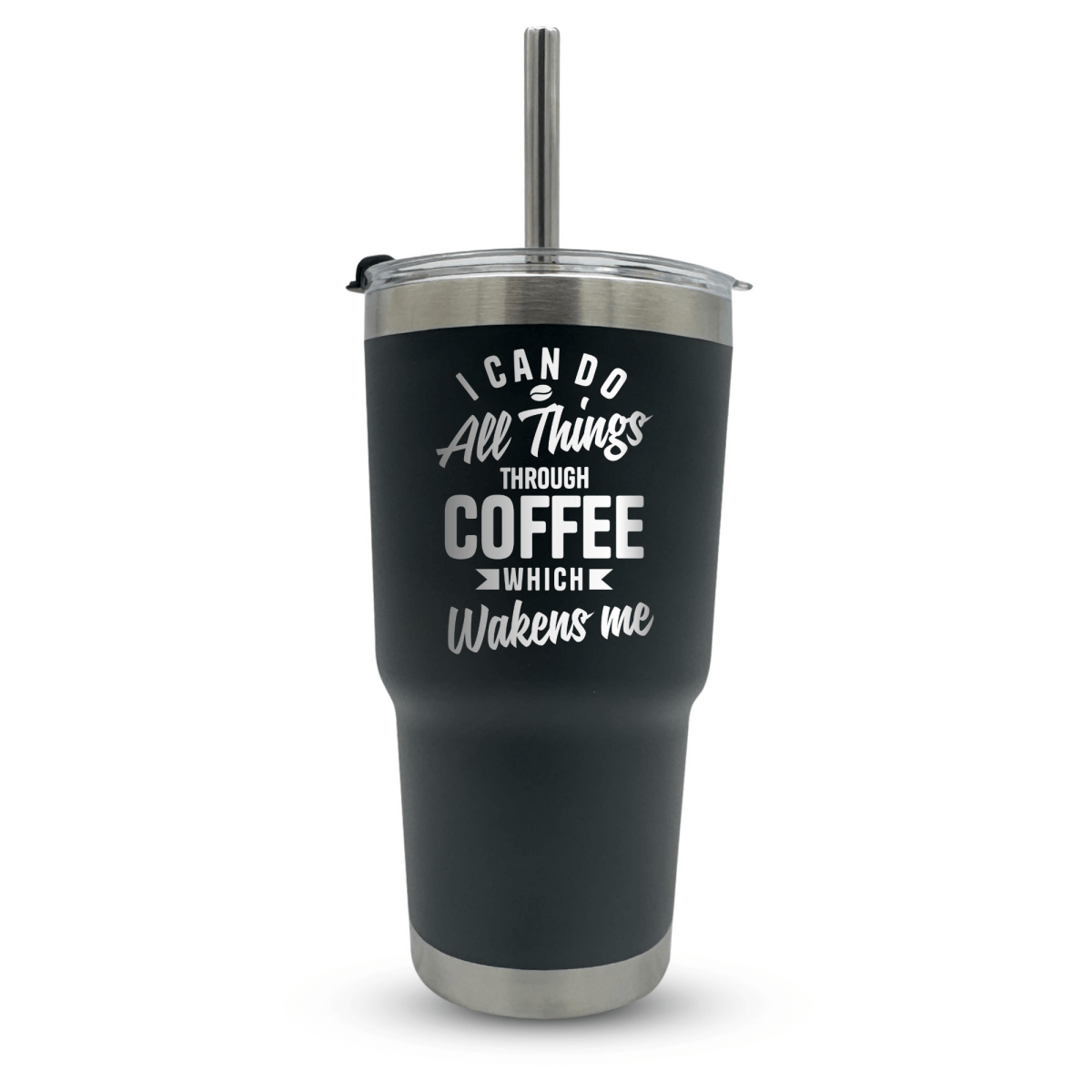 20 Oz, Arcticware Tumbler All Things Through Coffee Funny Christian Travel Mug with Lid - Shepherds Shelf
