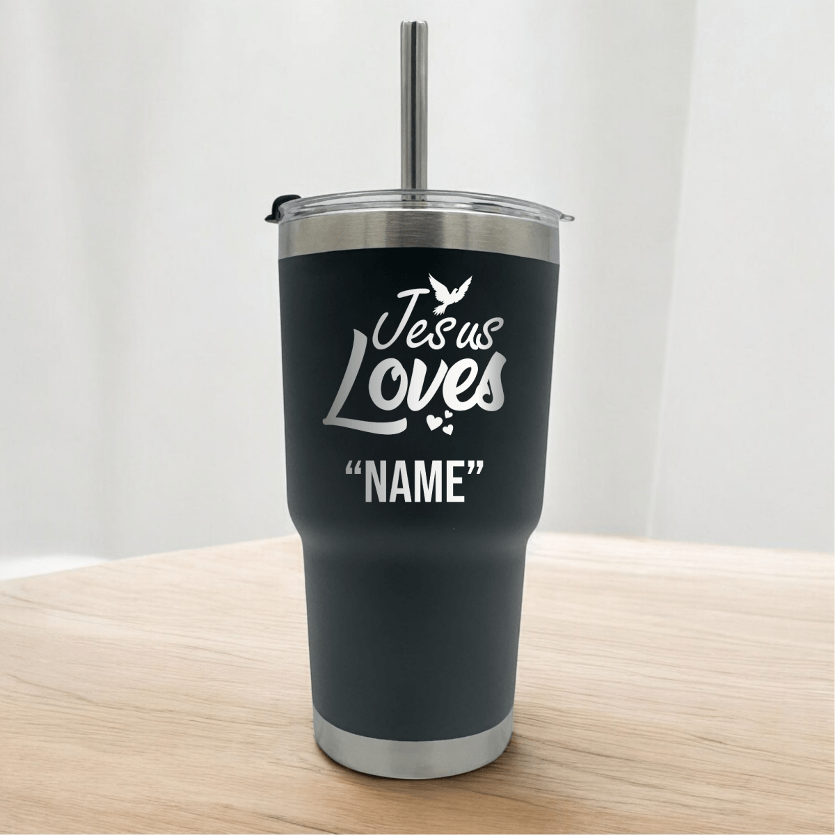 20 Oz, Arcticware Tumbler Jesus Loves Dove Funny Christian Travel Mug with Lid - Shepherds Shelf