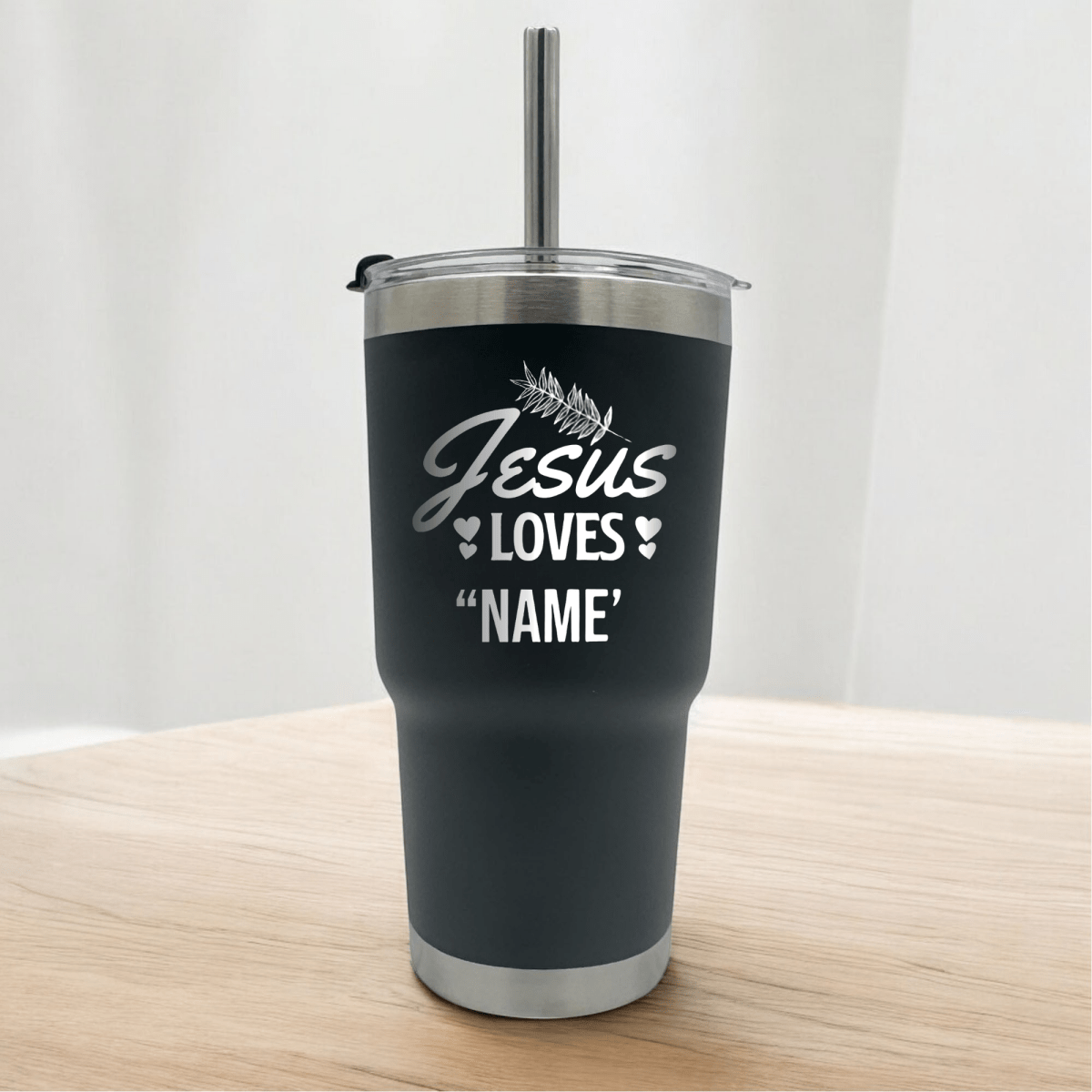 20 Oz, Arcticware Tumbler Jesus Loves Foliage Funny Christian Travel Mug with Lid - Shepherds Shelf