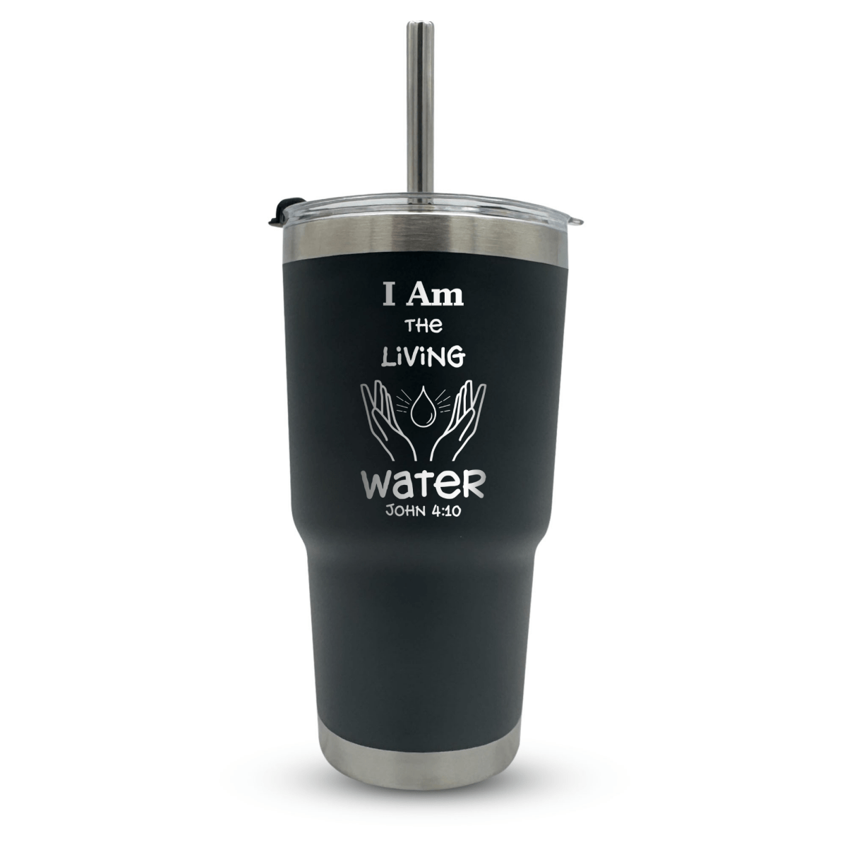 20 Oz, Arcticware Tumbler Living Water + Hand Illustration Funny Christian Travel Mug with Lid - Shepherds Shelf