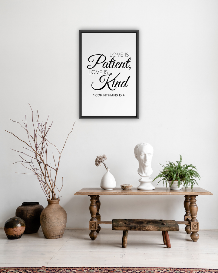 1 CORINTHIANS 13:4 Framed Canvas