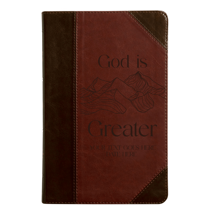 ESV Brown Standard Size Thinline Holy Bible Medium Print | God is Greater