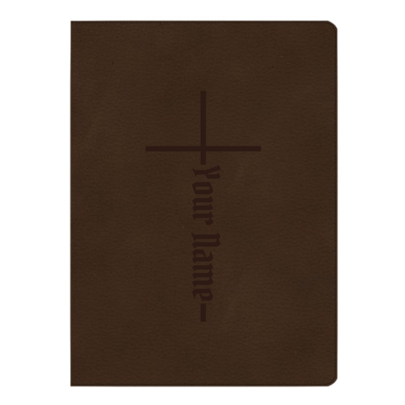 CSB Brown Study Size Holy Bible Large Print Size | Christian Cross