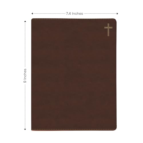 NIV Brown Standard Size Holy Bible Medium Print | God Bless America