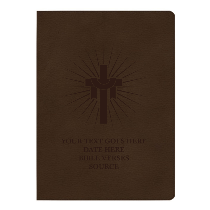 CSB Brown Study Size Holy Bible Large Print Size | Cross With Sun Rays