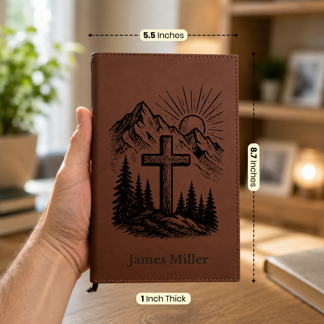 Personalized Brown Leatherette Journal Notebook | Cross Collection