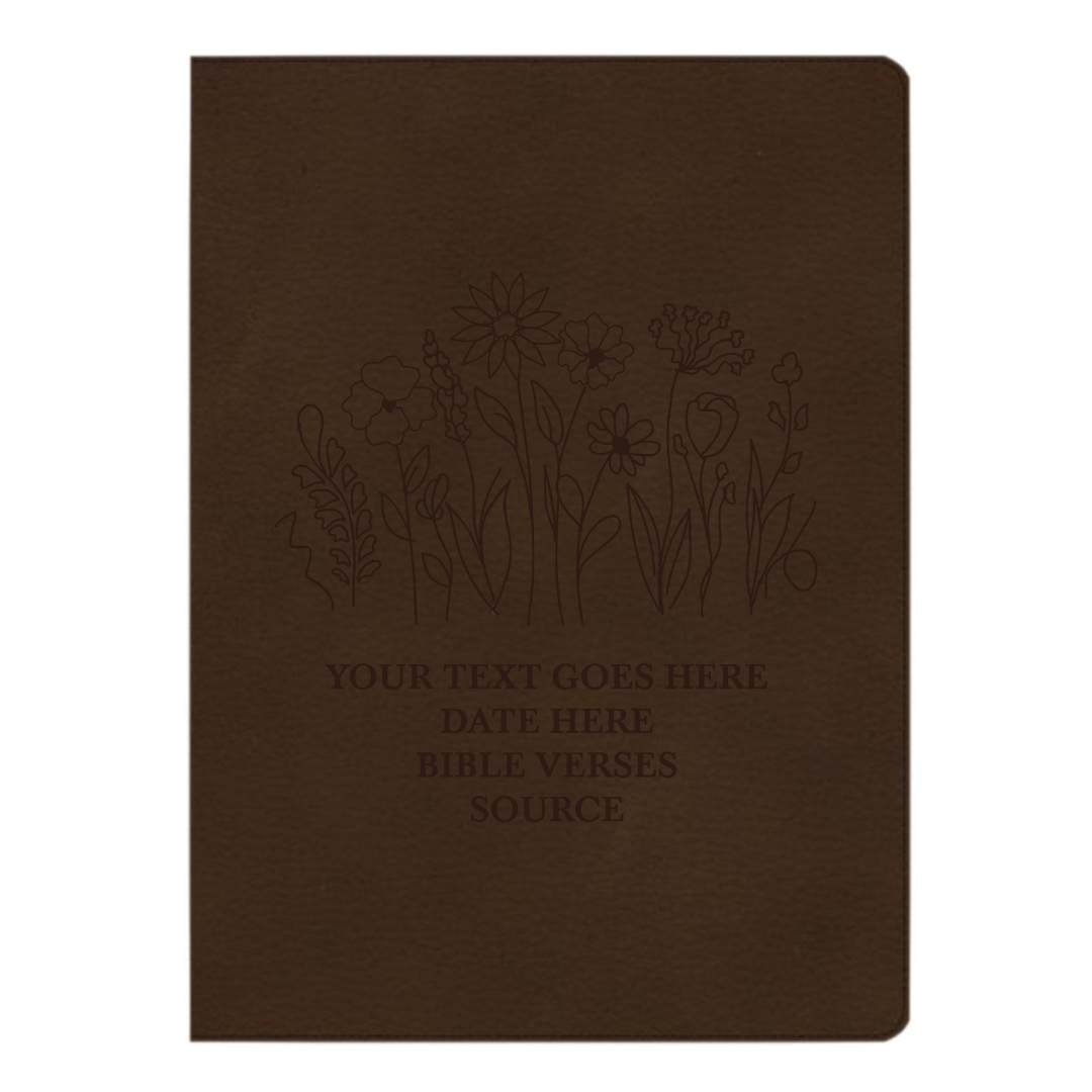 CSB Brown Study Size Holy Bible Large Print Size | Sun Flower