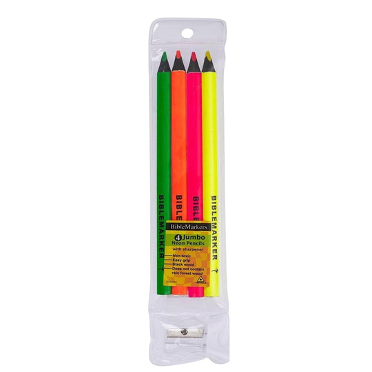 4 Pack Jumbo Dry Highlighter Markers, 9.75"