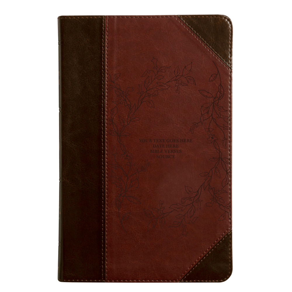 ESV Brown Standard Size Thinline Holy Bible Medium Print | Floral Vines