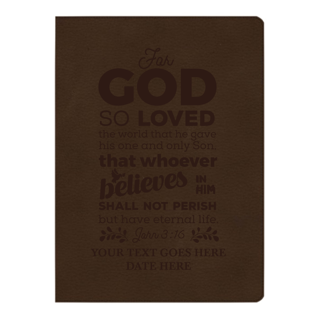 CSB Brown Study Size Holy Bible Large Print Size | John 3:16
