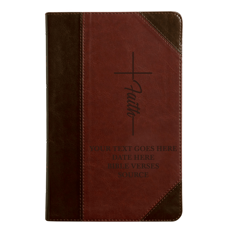 ESV Brown Standard Size Thinline Holy Bible Medium Print | Faith Cross
