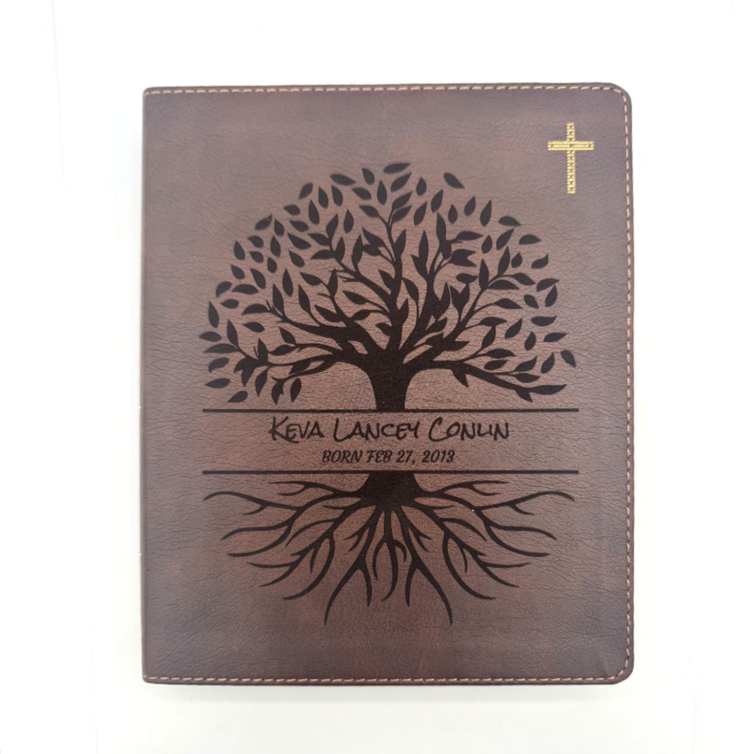 NIV Brown Standard Size Journaling Holy Bible Medium Print | Tree of Life