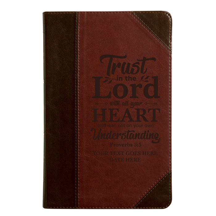 ESV Brown Standard Size Thinline Holy Bible Medium Print | Proverbs 3:5