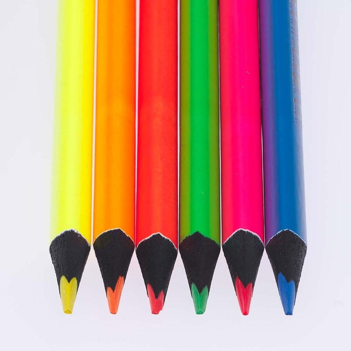 6 Pack Dry Highlighter Pencil Markers, 6.9" - Shepherds Shelf