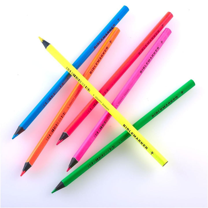 6 Pack Dry Highlighter Pencil Markers, 6.9" - Shepherds Shelf