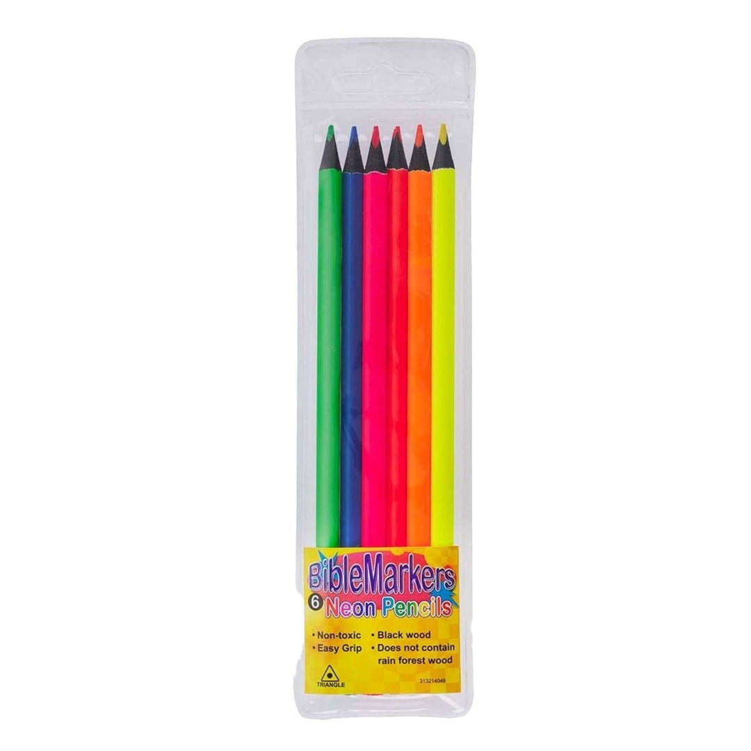 6 Pack Dry Highlighter Pencil Markers, 6.9" - Shepherds Shelf