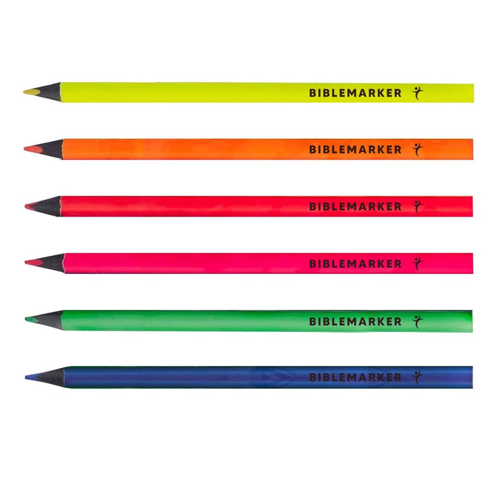 6 Pack Dry Highlighter Pencil Markers, 6.9" - Shepherds Shelf