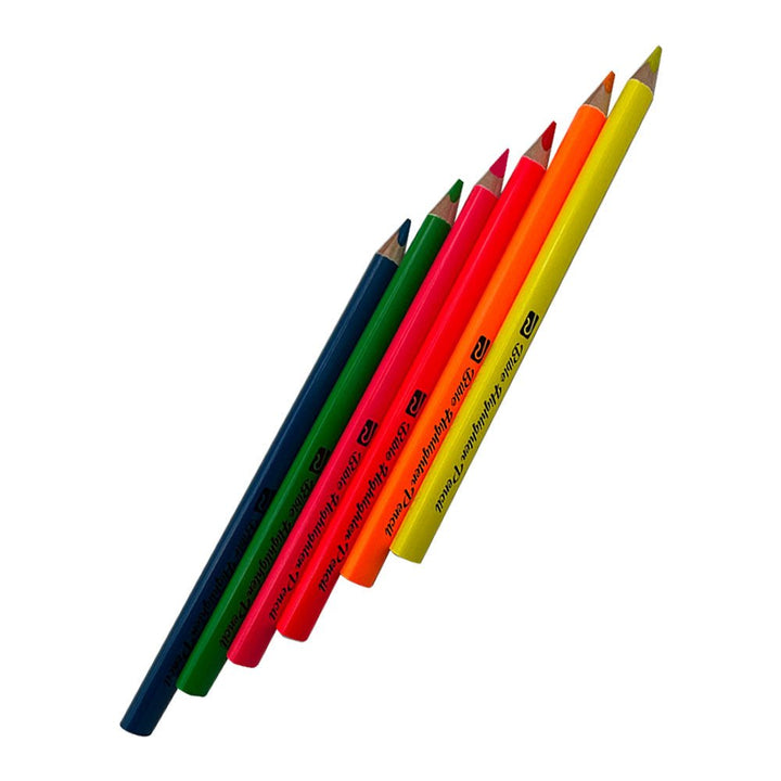 6 Pack Jumbo Dry Color Pencils Highlighter | Shepherds Shelf - Shepherds Shelf