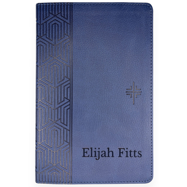 Personalized Small Print Size with Geometric Design NLT Bible | Shepherds Shelf