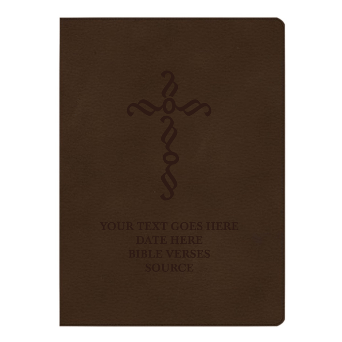 CSB Brown Study Size Holy Bible Large Print Size | Pen Stroke Cross