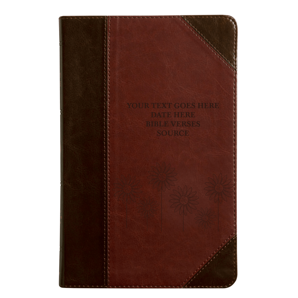 ESV Brown Standard Size Thinline Holy Bible Medium Print | Sun Flower
