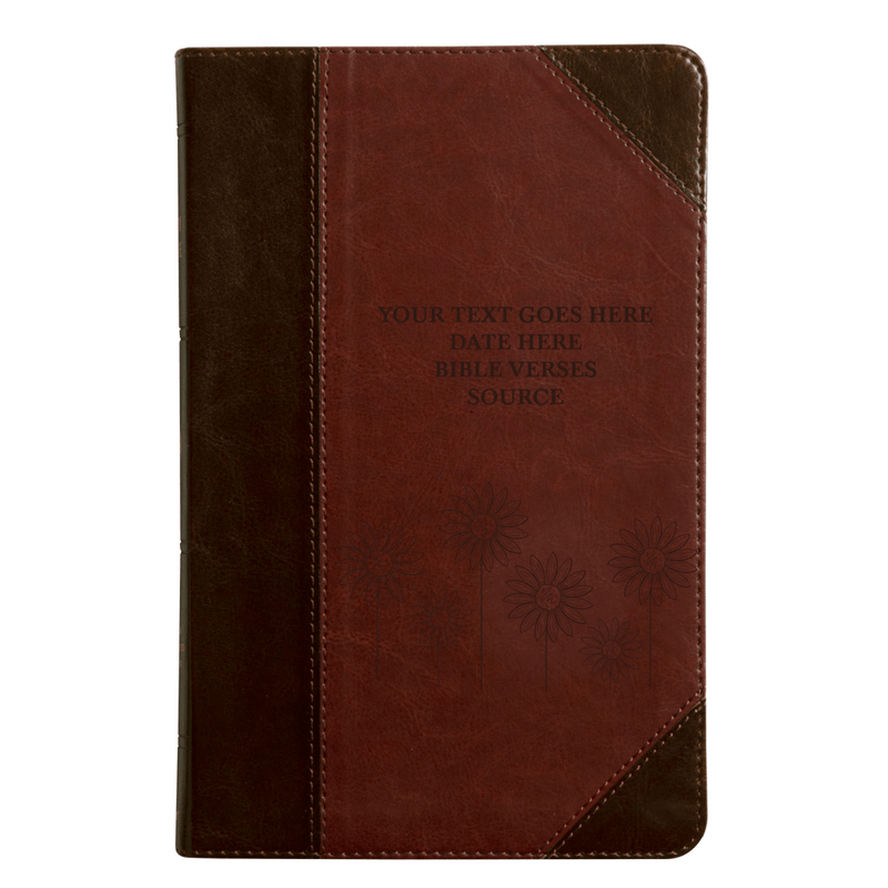 ESV Brown Standard Size Thinline Holy Bible Medium Print | Sun Flower