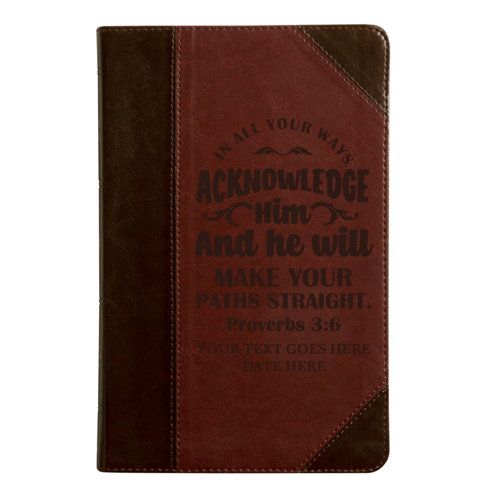 ESV Brown Standard Size Thinline Holy Bible Medium Print | Proverbs 3:6