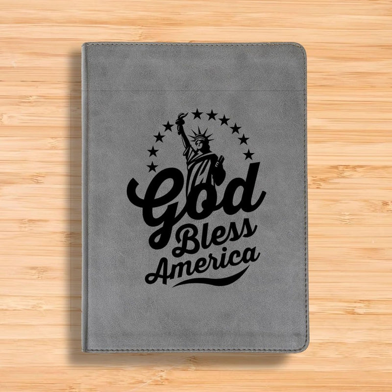 CSB He Reads Gray Study Size Holy Bible Medium Print | God Bless America