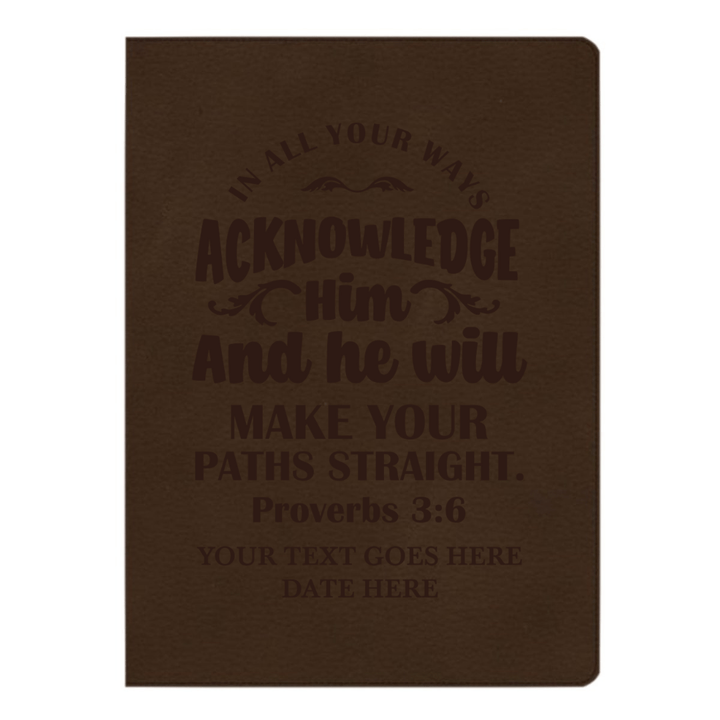 Personalized CSB Wide Margin Single Column Bible Faux Leather Bible Large Print Size FULL COVER with Proverbs 3:6| Shepherds Shelf