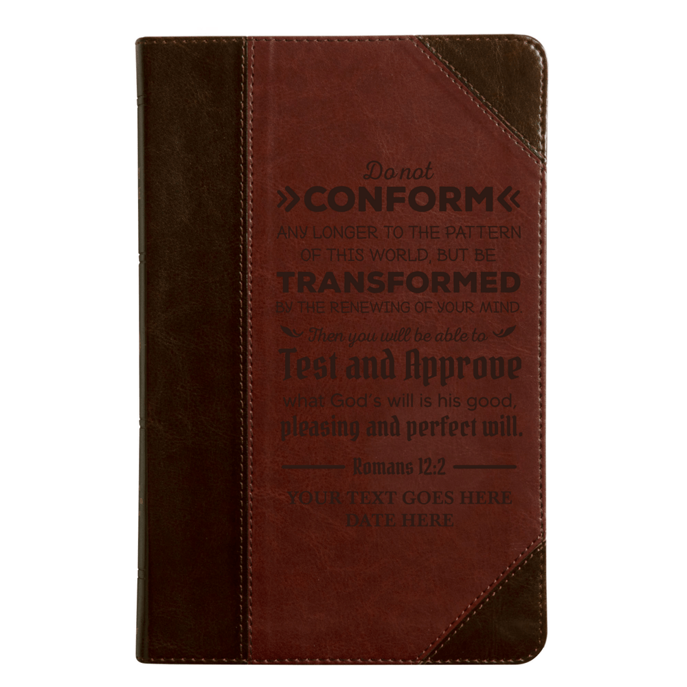 ESV Brown Standard Size Thinline Holy Bible Medium Print | Romans 12:2