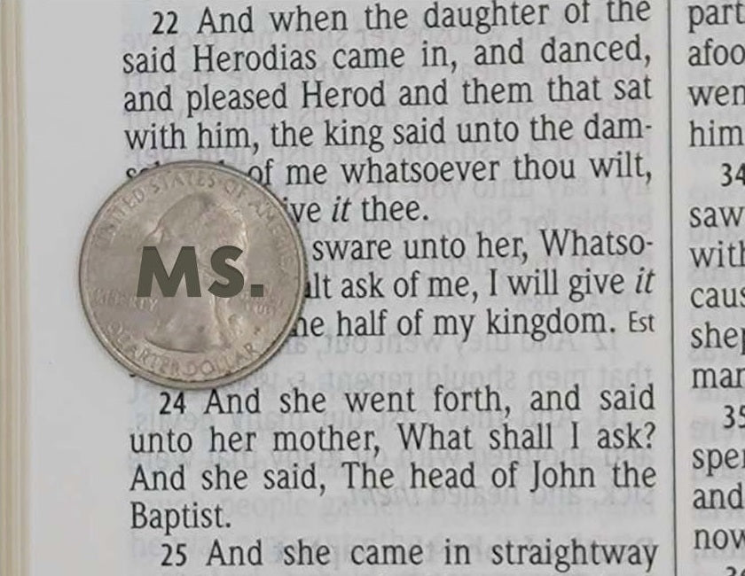 Print sample for this Bible