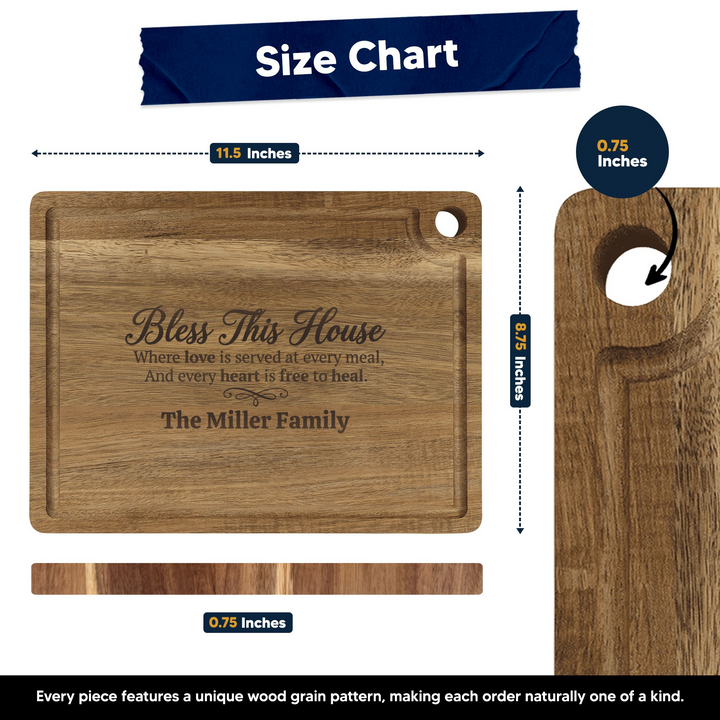 Personalized Cutting Board – Bless This House Cutting Board, Free to Heal