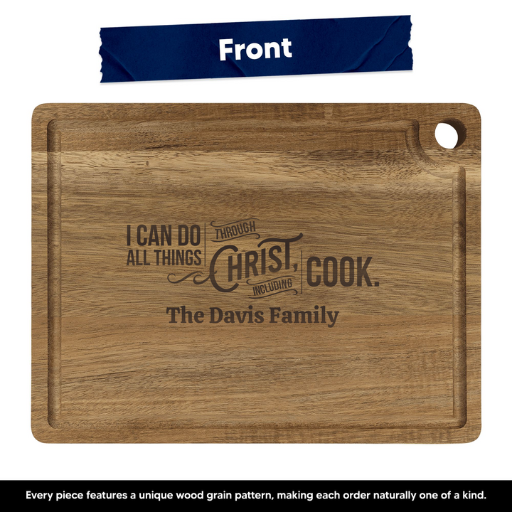 Personalized Cutting Board – Through Christ Cook