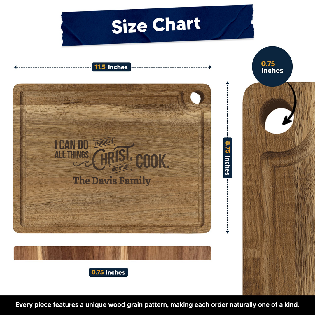 Personalized Cutting Board – Through Christ Cook