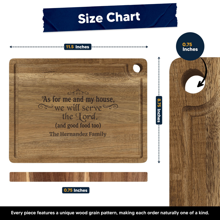 Personalized Cutting Board – Serve The Lord