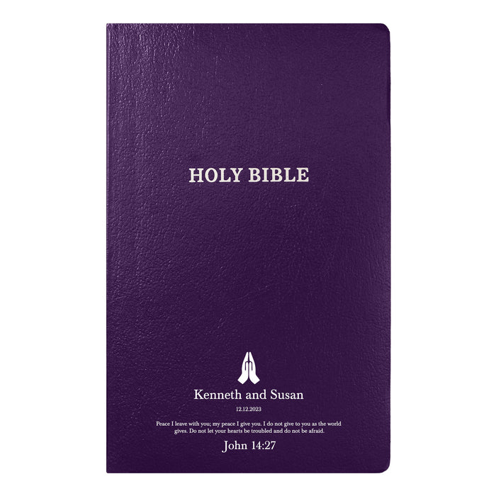 KJV Purple Standard Size Holy Bible Small Print