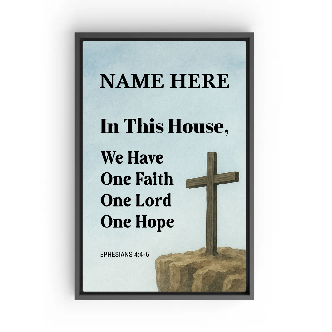 Framed Canvas Ephesians 4:4-6