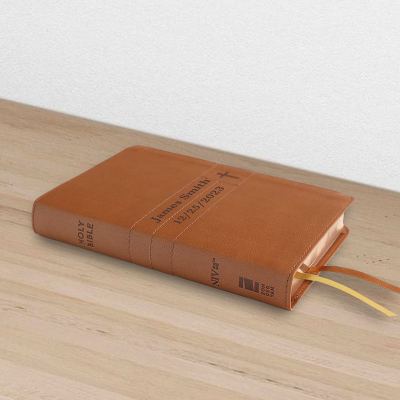 NIV Brown Compact Size Thinline Holy Bible Small Print