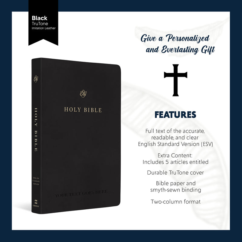 ESV Black Standard Size TruTone Holy Bible Small Print