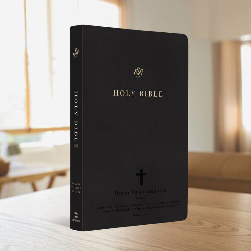 ESV Black Standard Size TruTone Holy Bible Small Print