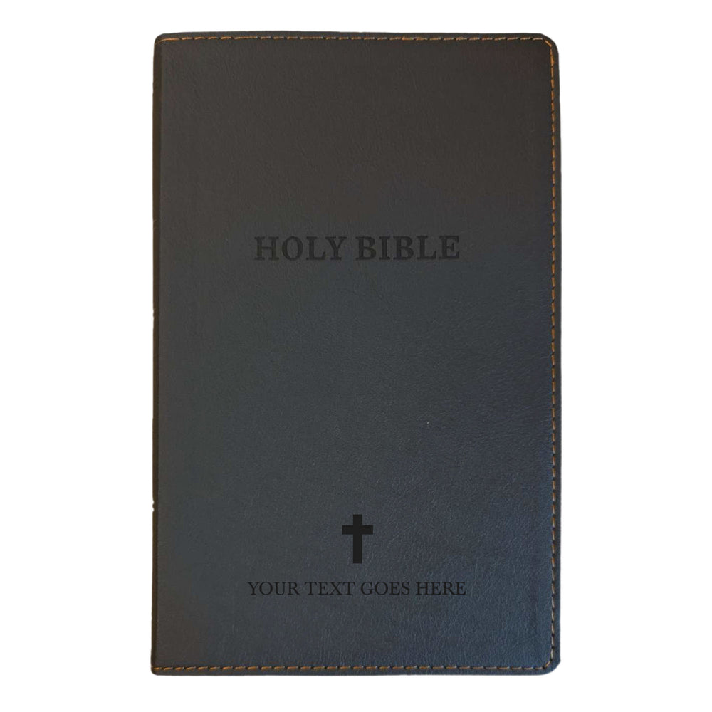 KJV Black Standard Size Deluxe Holy Bible Small Print