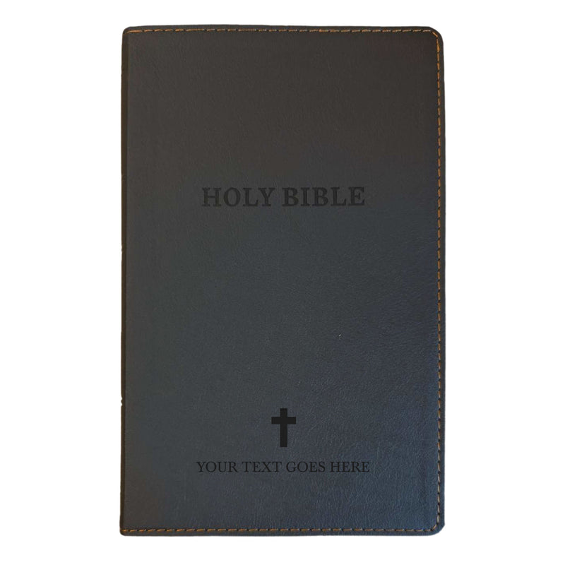 KJV Black Standard Size Deluxe Holy Bible Small Print