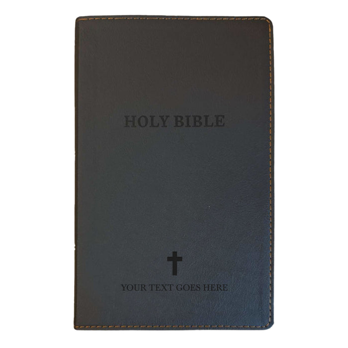 KJV Black Standard Size Deluxe Holy Bible Small Print