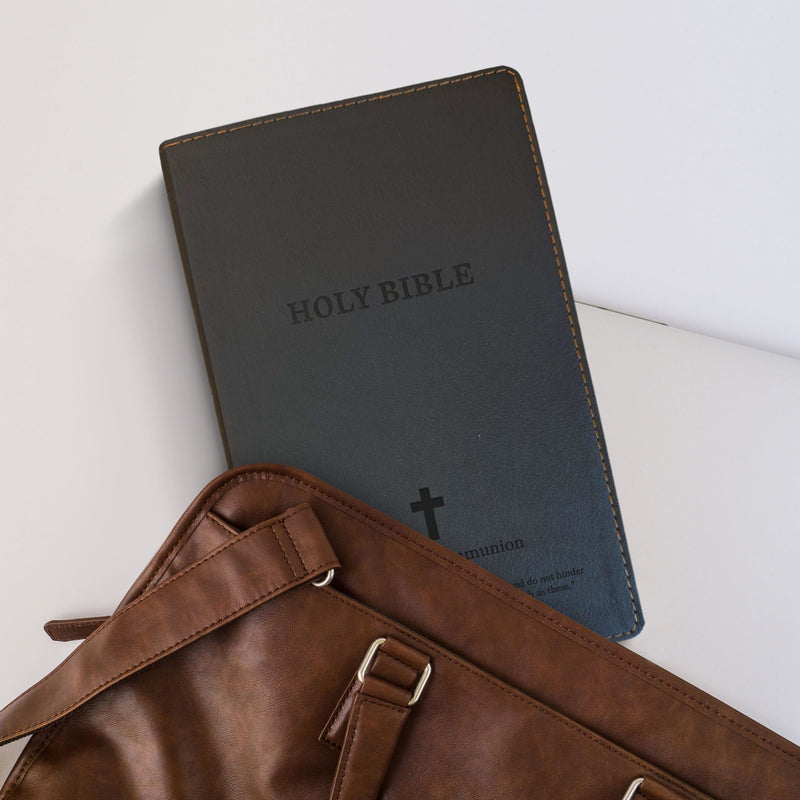 KJV Black Standard Size Deluxe Holy Bible Small Print