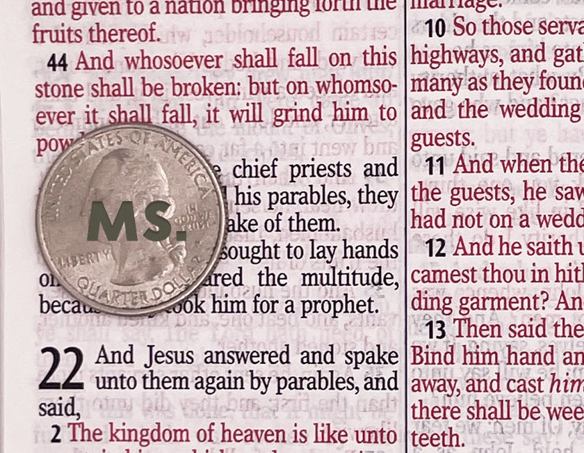 Print sample for this Bible