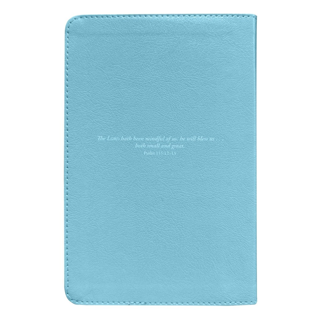 Personalized KJV Great and Small Kids Bible: Blue Faux Leather Small Print Size Compact Edition | Shepherds Shelf