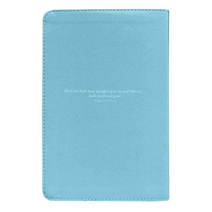 Personalized KJV Great and Small Kids Bible: Blue Faux Leather Small Print Size Compact Edition | Shepherds Shelf