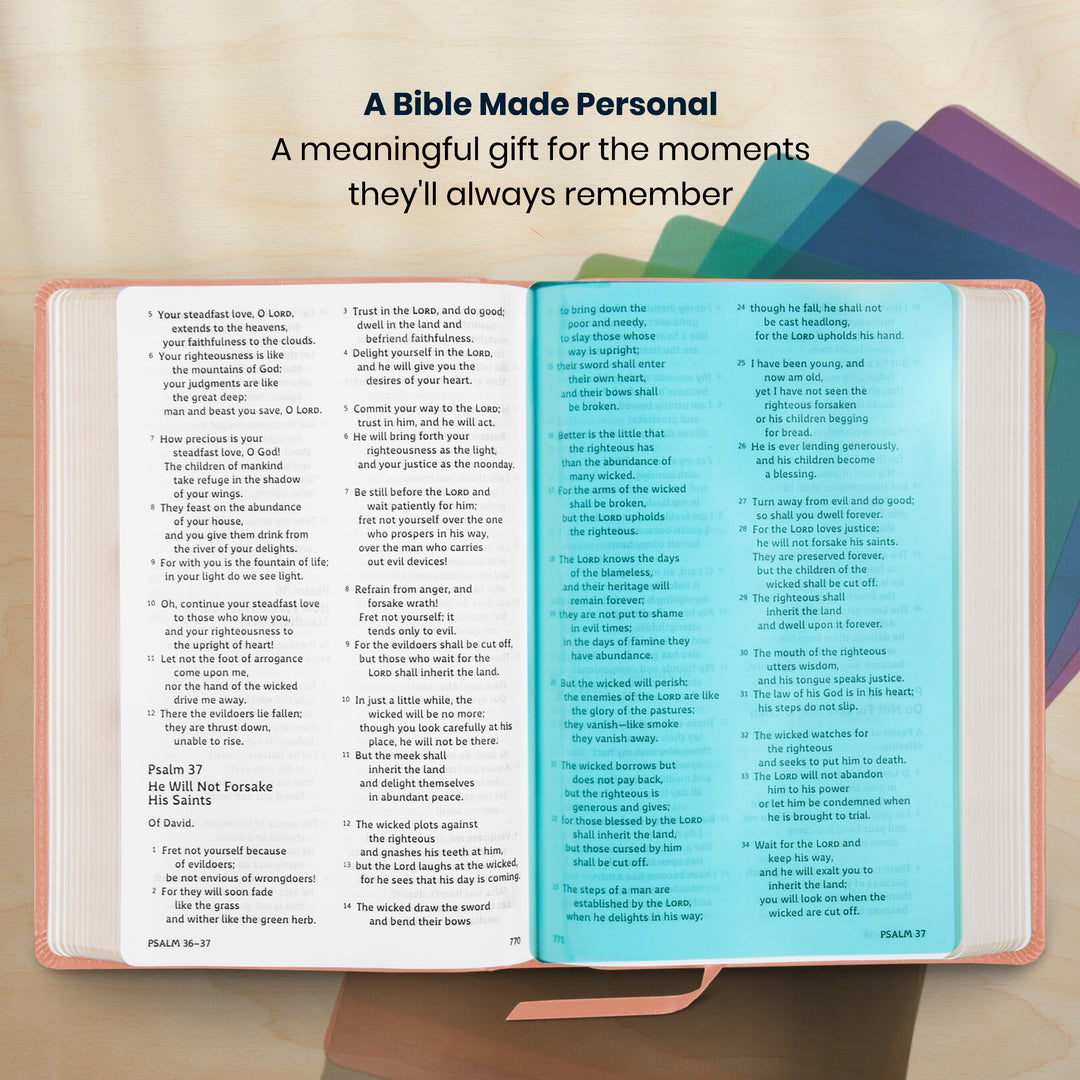 Custom ESV Large Print Dyslexia-Friendly Bible in Faux Leather Pink | Christian Gift for Easier Reading