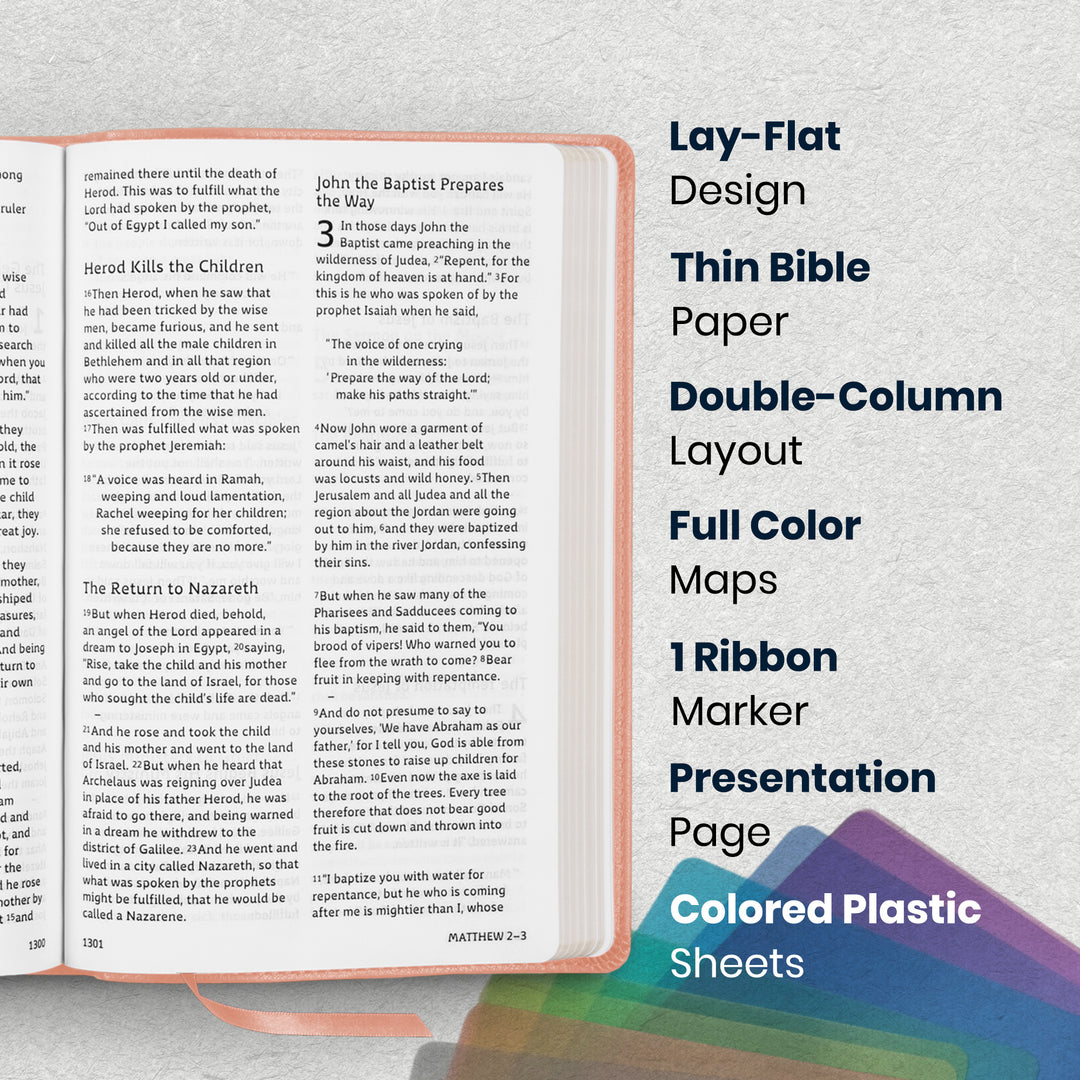Custom ESV Large Print Dyslexia-Friendly Bible in Faux Leather Pink | Christian Gift for Easier Reading
