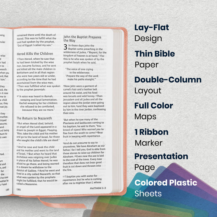 Custom ESV Large Print Dyslexia-Friendly Bible in Faux Leather Pink | Christian Gift for Easier Reading